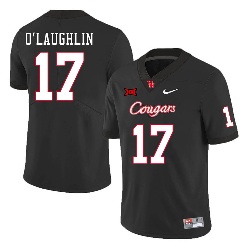 Men #17 Mike O'Laughlin Houston Cougars Big 12 XII College Football Jerseys Stitched-Black